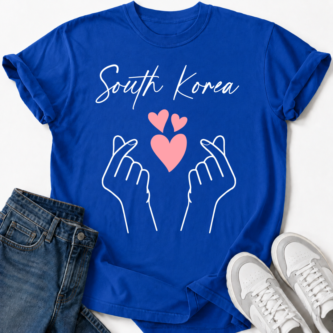 SOUTH KOREA FINGER HEARTS T-SHIRT
