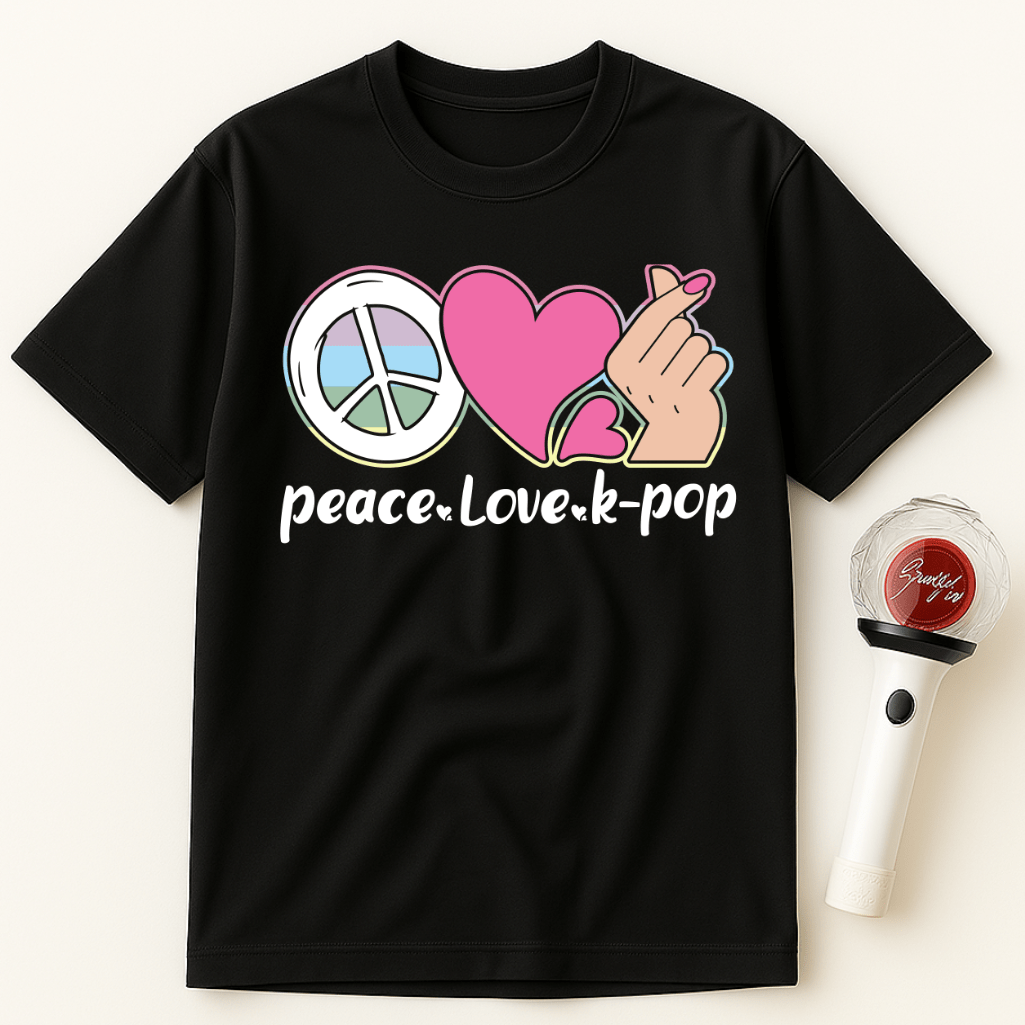 PEACE LOVE K-POP UNISEX T-SHIRT