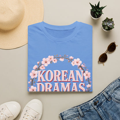 Korean Dramas Are My Therapy T-Shirt — K-Drama Fan Floral Tee