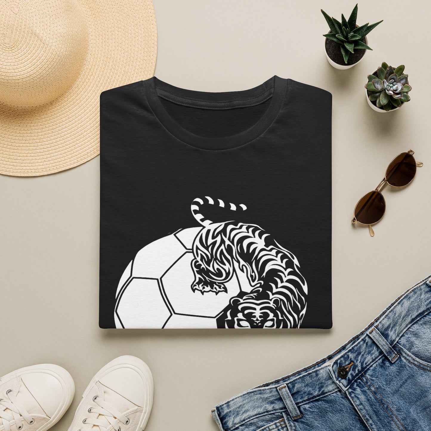 Korea Tiger Soccer T-Shirt — Bold KOREA Football Graphic Tee