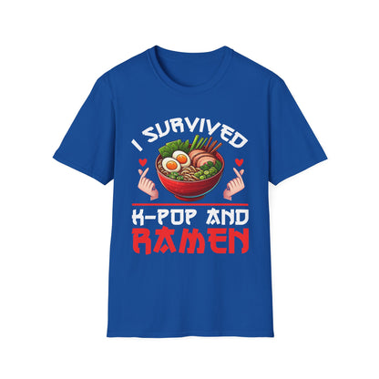 I Survived K-Pop and Ramen Unisex Softstyle T-Shirt