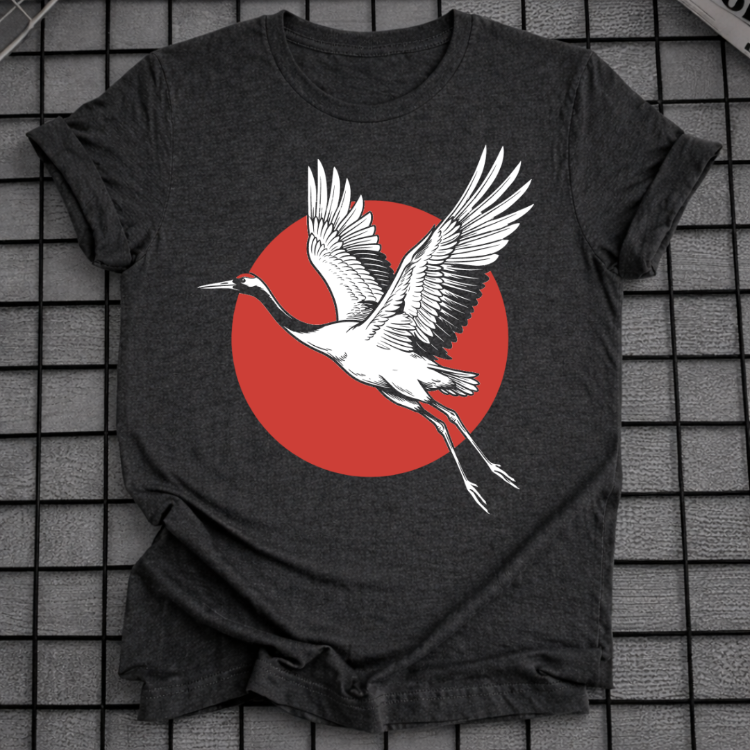 KRAN ROT SONNE T-SHIRT