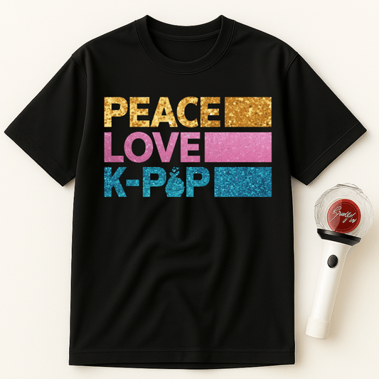 PEACE LOVE K-POP UNISEX T-SHIRT