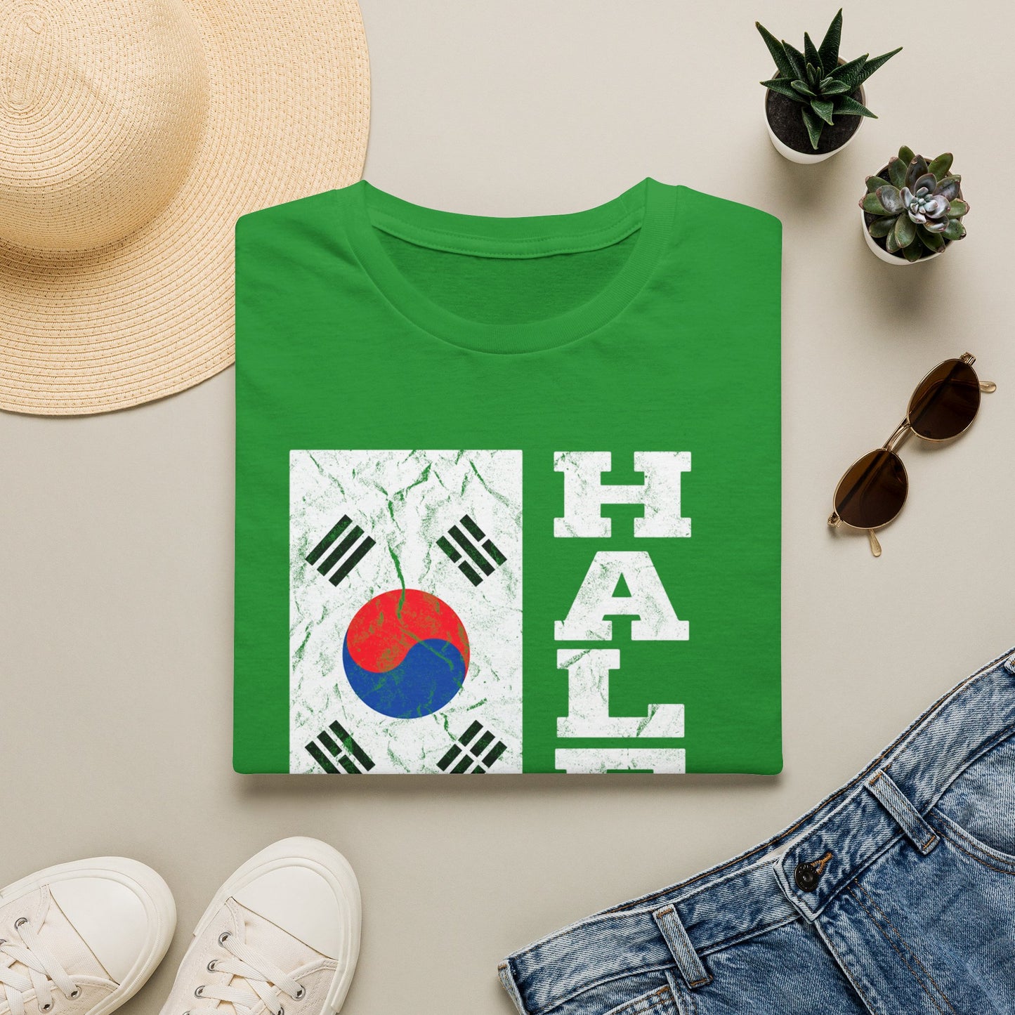 Half Korean T-Shirt — Korean Flag Heritage Pride Tee