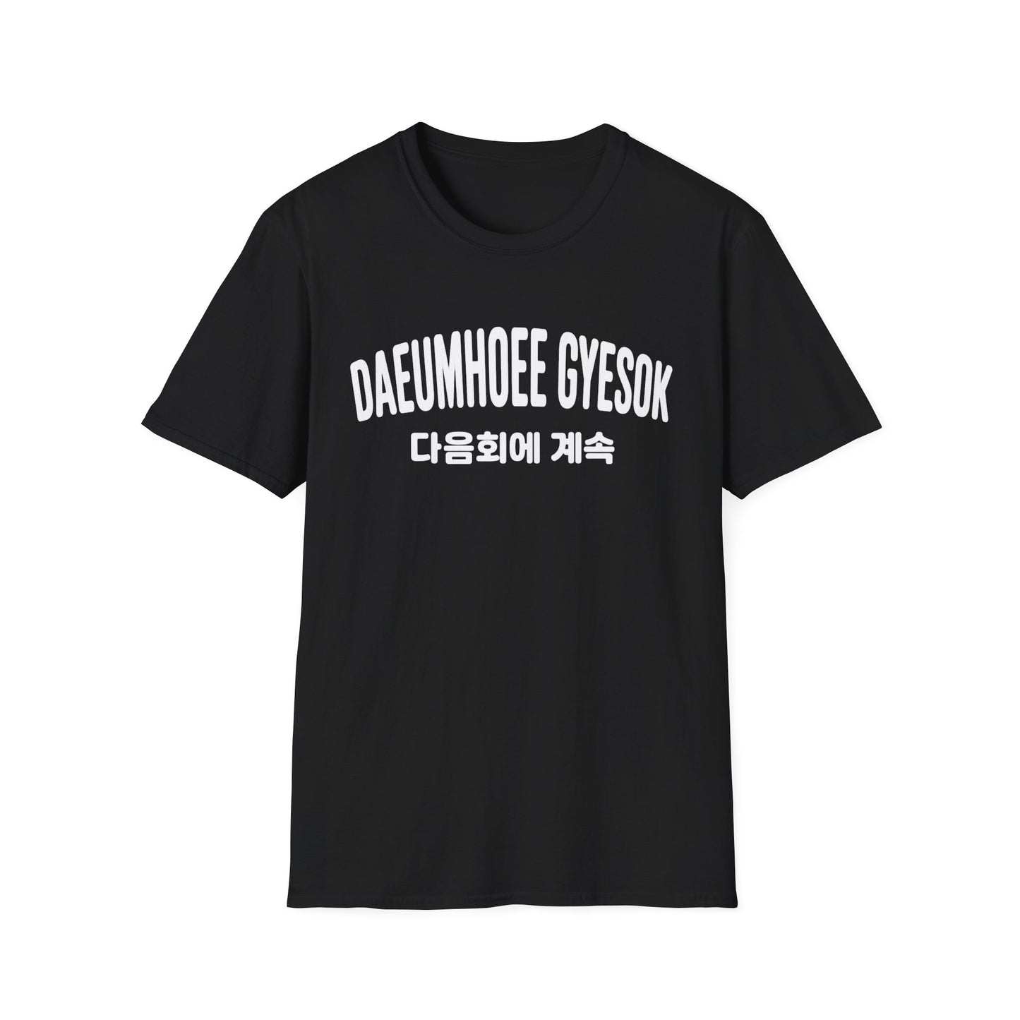 Korean Phrase Graphic T-Shirt — 다음회에 계속 (To Be Continued) Casual Tee