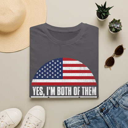 Yes, I'm Both of Them T-Shirt — USA & South Korea Flag Dual Heritage Tee