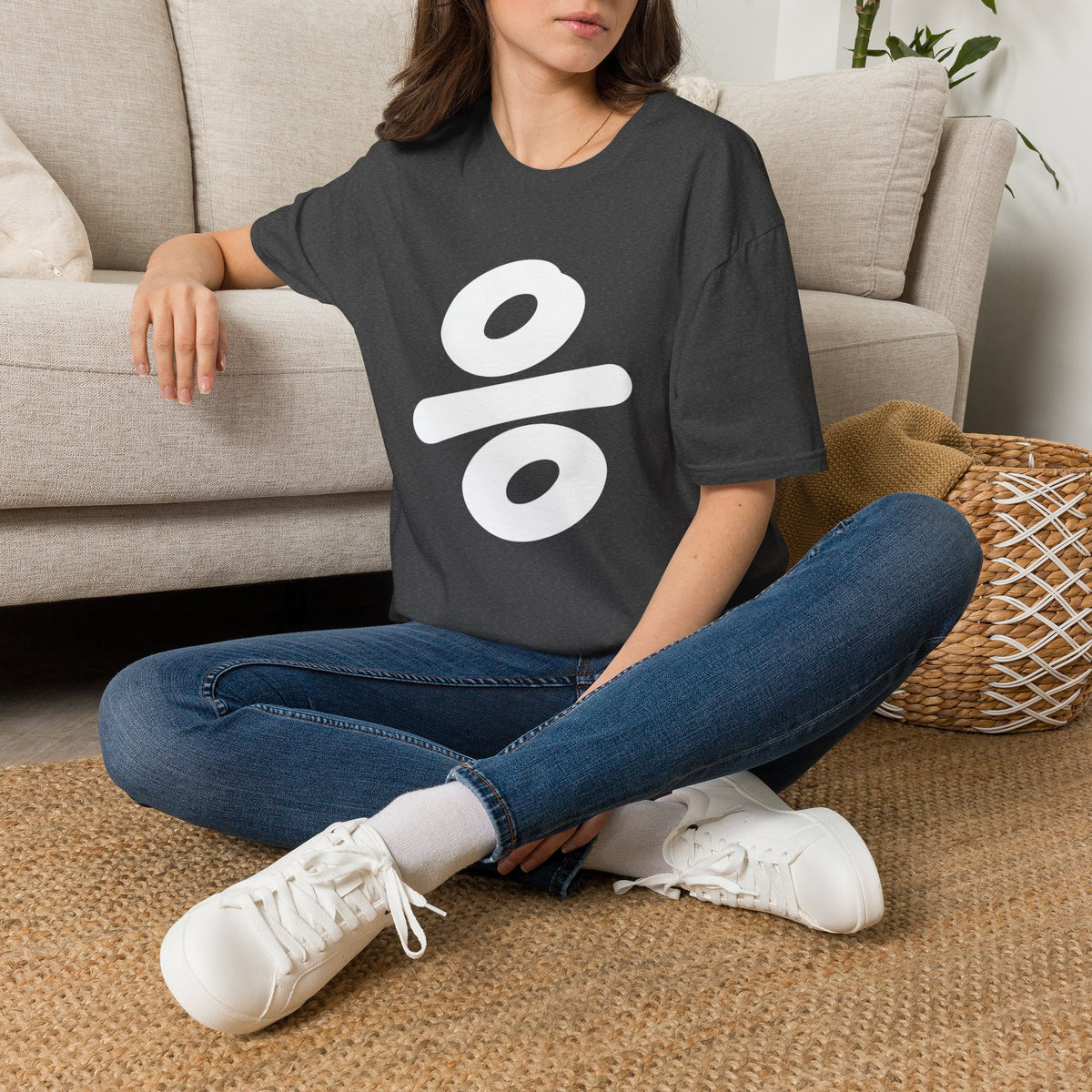 Percent Symbol Graphic T‑Shirt — Minimal Symbol Tee