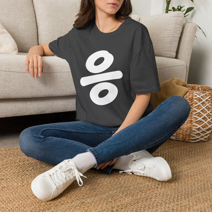 Percent Symbol Graphic T‑Shirt — Minimal Symbol Tee