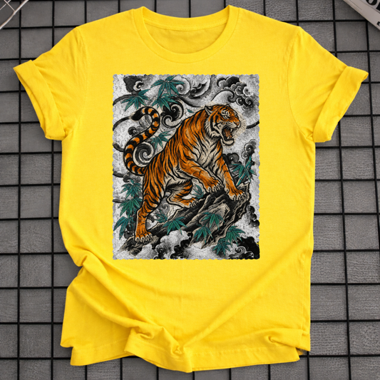 T-SHIRT MIT JAPANISCHEM TIGER-TATTOO