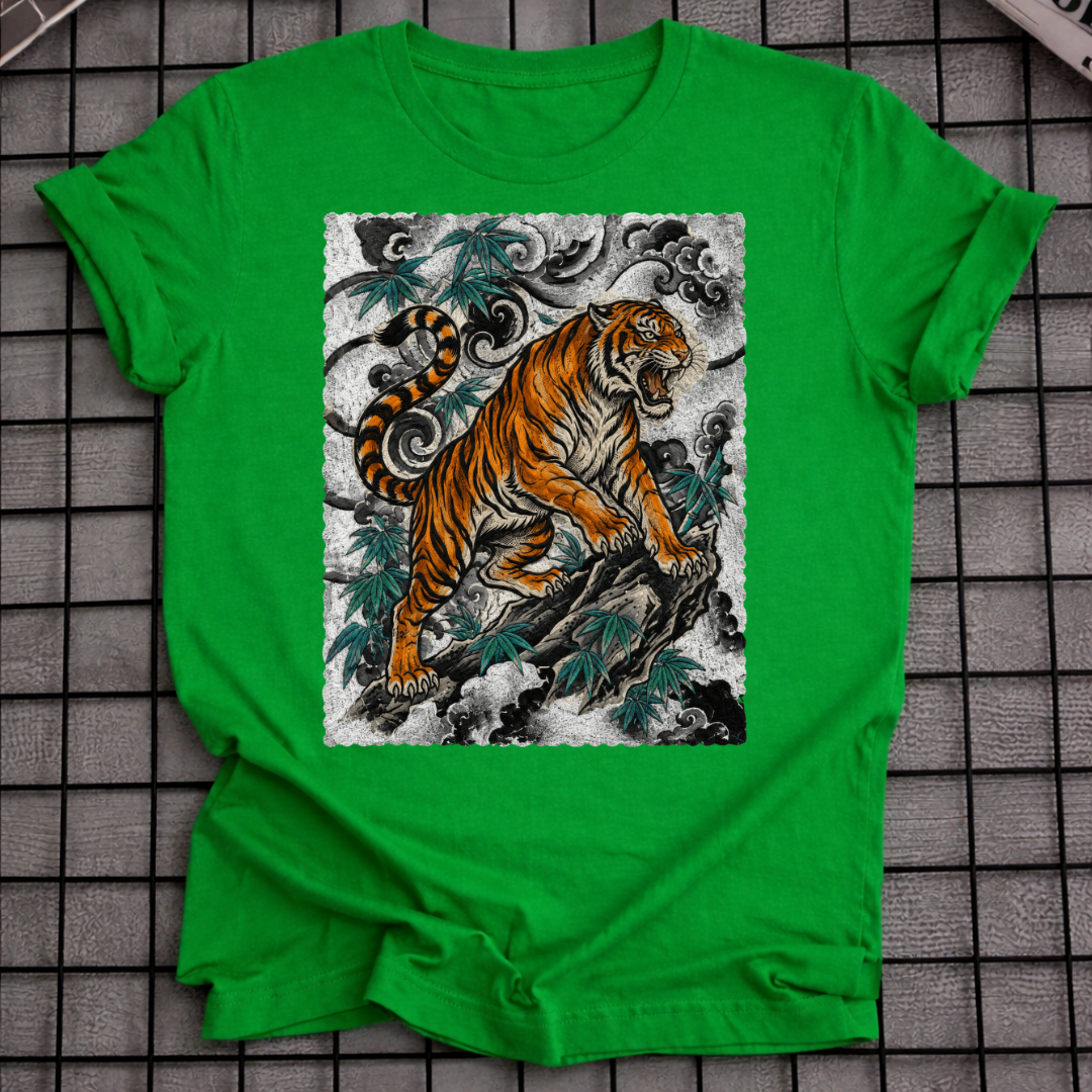 T-SHIRT MIT JAPANISCHEM TIGER-TATTOO