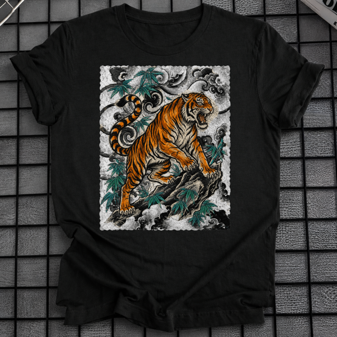 T-SHIRT MIT JAPANISCHEM TIGER-TATTOO
