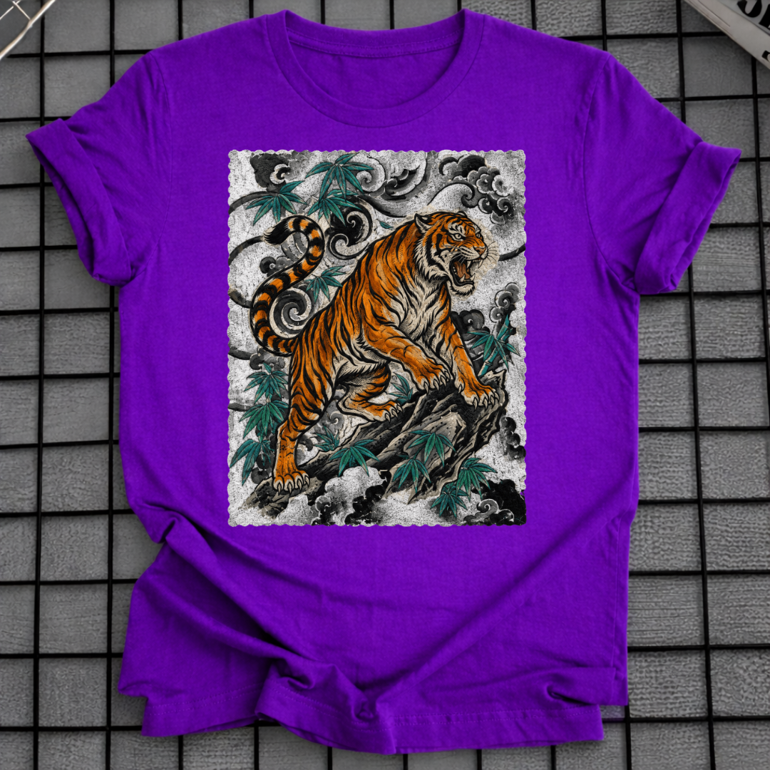 T-SHIRT MIT JAPANISCHEM TIGER-TATTOO