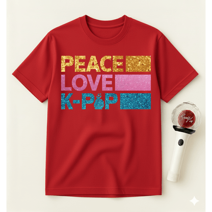 PEACE LOVE K-POP T-SHIRT