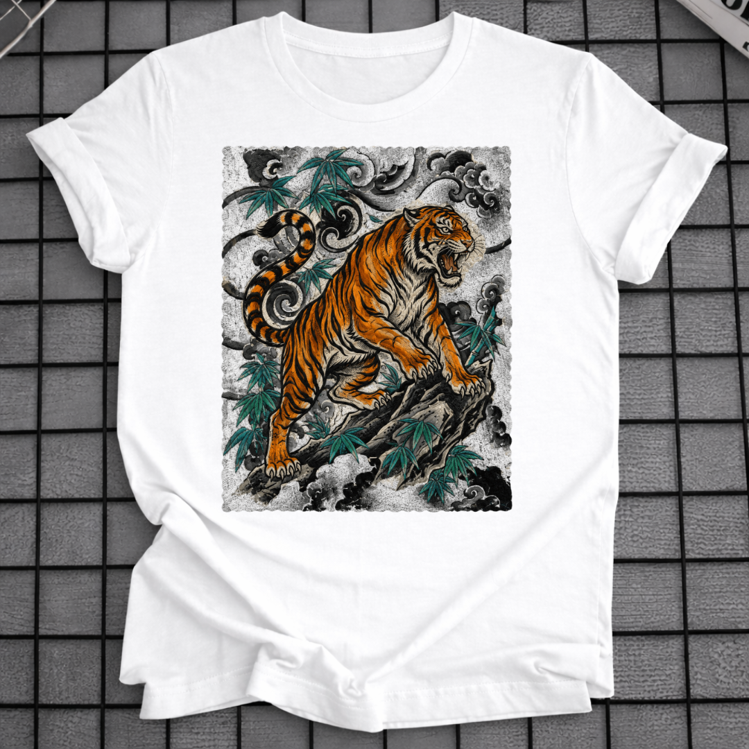 T-SHIRT MIT JAPANISCHEM TIGER-TATTOO