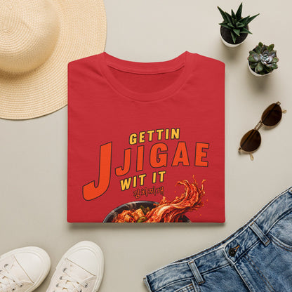 Jjigae T-Shirt — "Gettin Jjigae Wit It" Spicy Korean Stew Graphic Tee