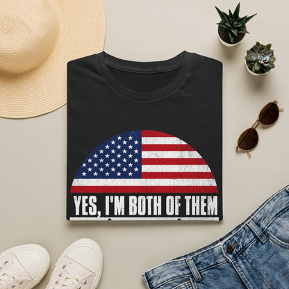 Yes, I'm Both of Them T-Shirt — USA & South Korea Flag Dual Heritage Tee