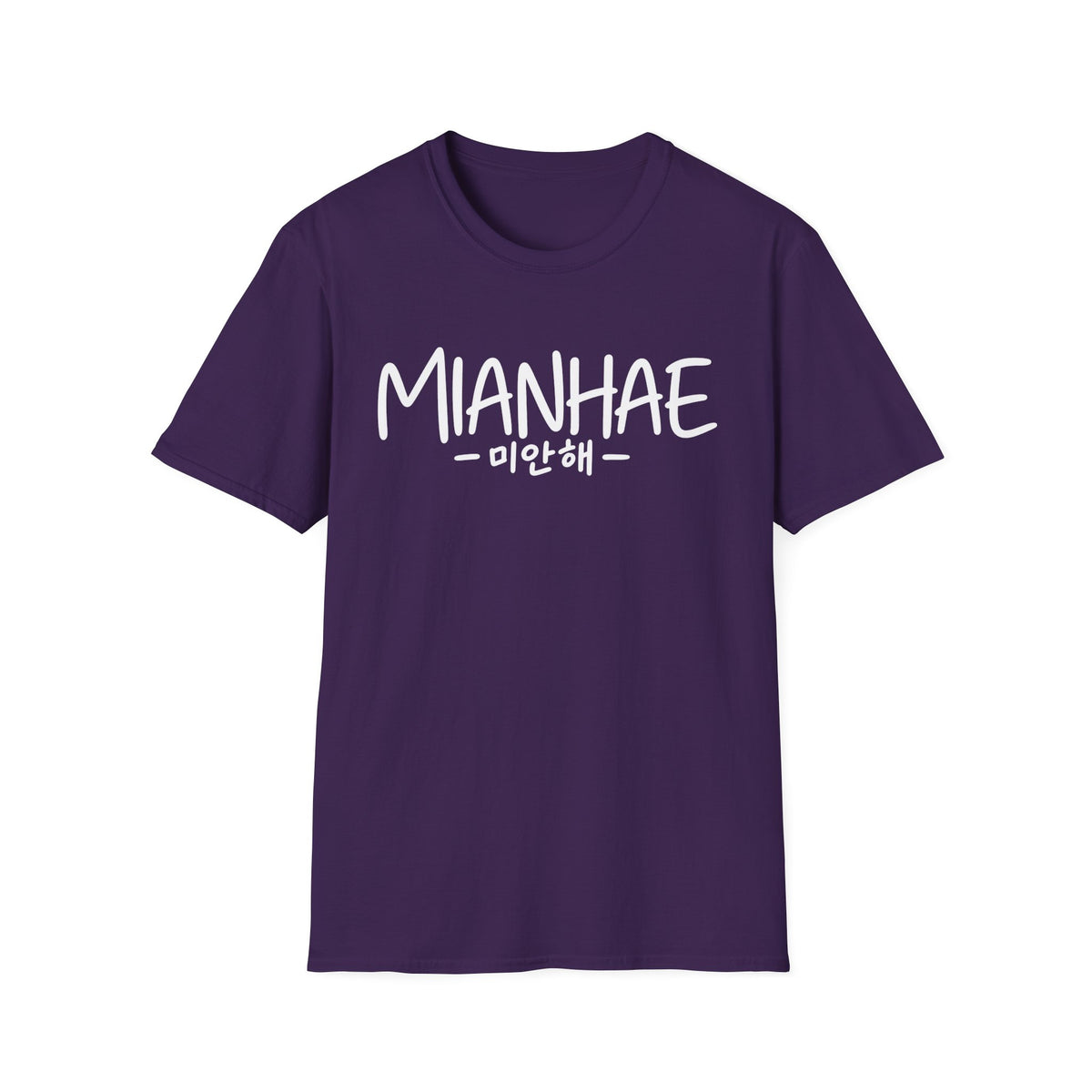 Mianhae "미안해" Apology Tee — Korean Phrase Graphic T-Shirt