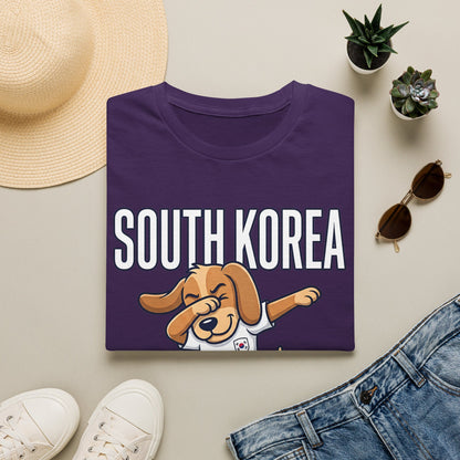 South Korea Dabbing Dog T-Shirt — Cute Soccer Fan Tee