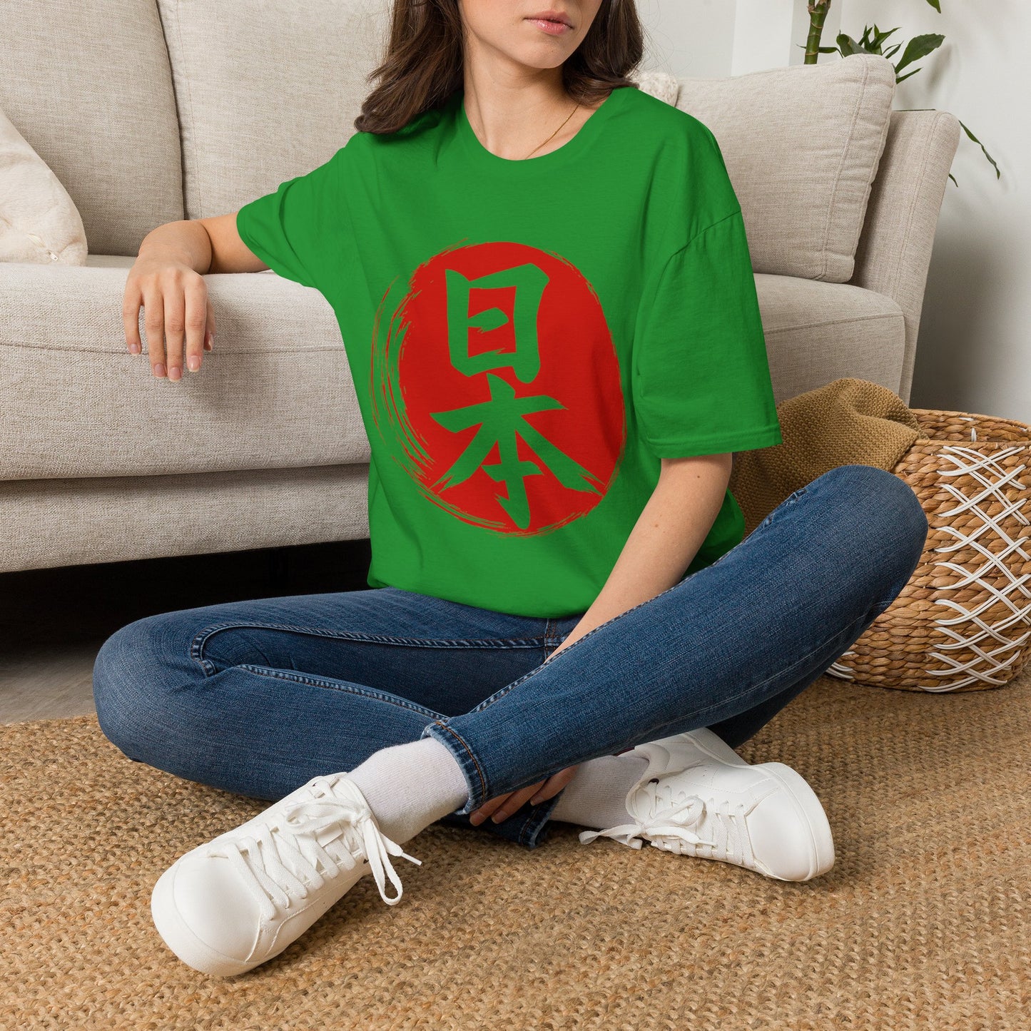 Japan Flag T-Shirt — Red Sun Kanji Graphic Tee