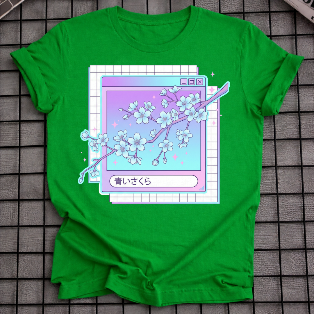 WAPORWAVE KIRSCHBLÜTEN-T-SHIRT