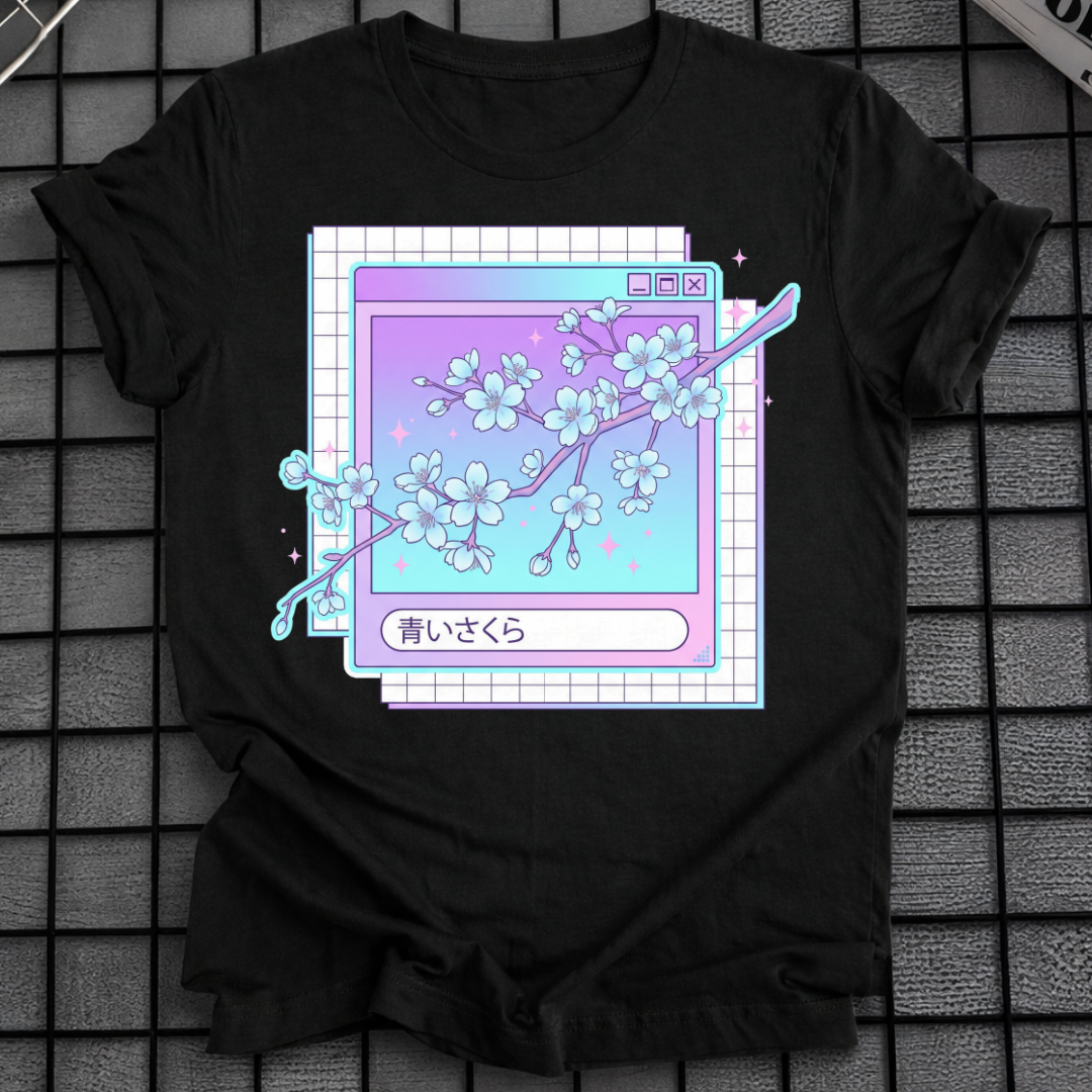 WAPORWAVE KIRSCHBLÜTEN-T-SHIRT