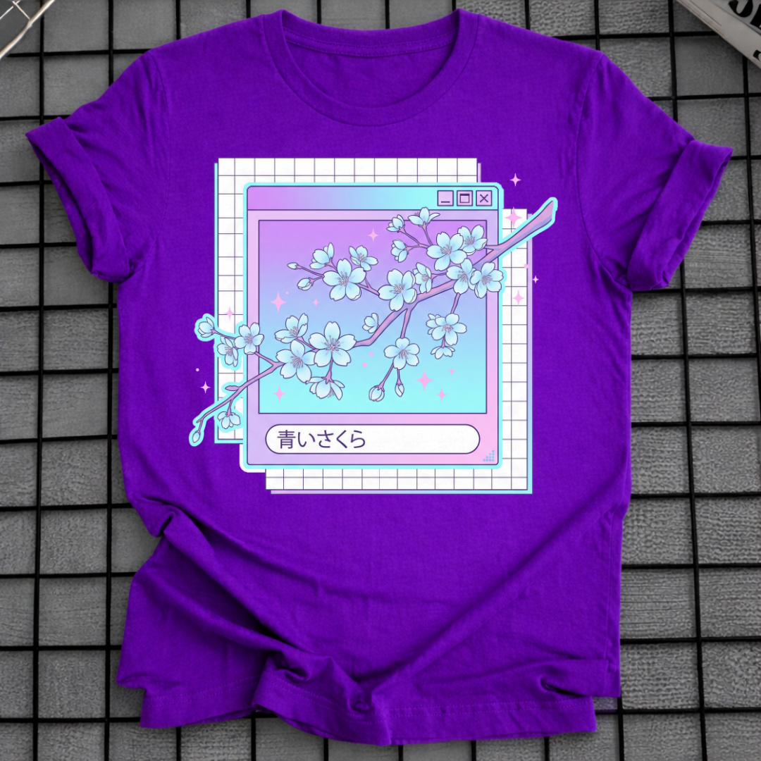 WAPORWAVE KIRSCHBLÜTEN-T-SHIRT