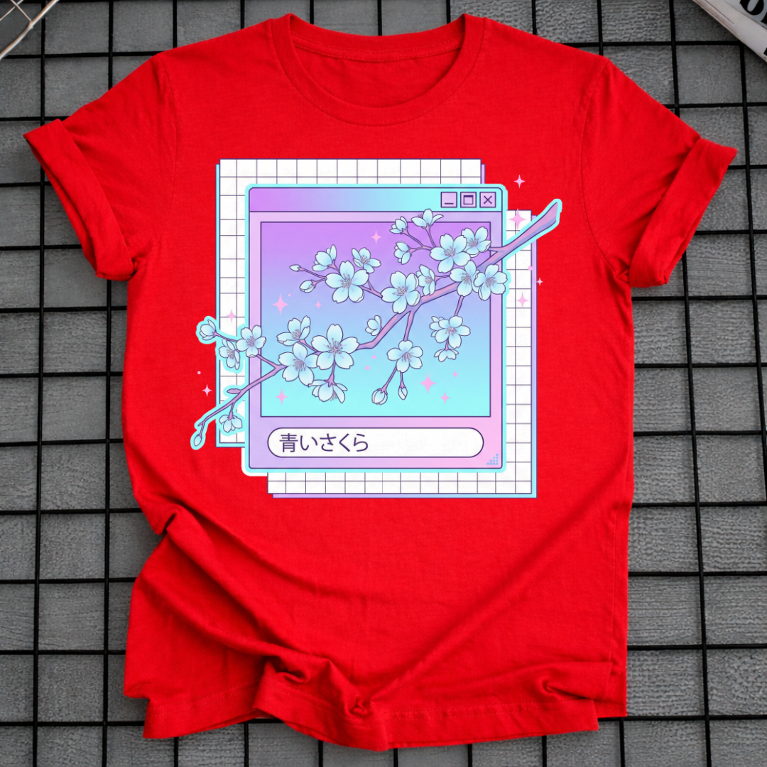 WAPORWAVE KIRSCHBLÜTEN-T-SHIRT