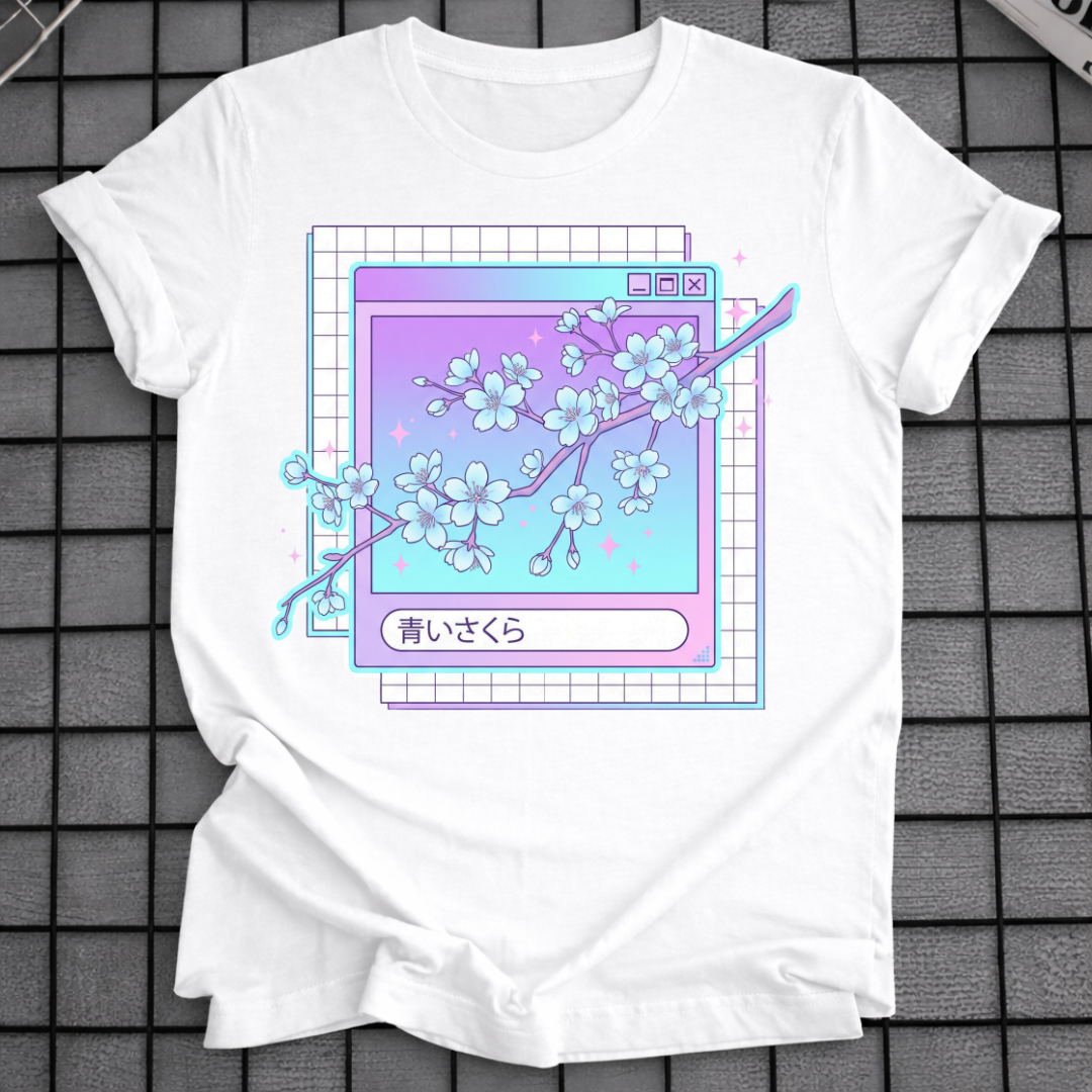 WAPORWAVE KIRSCHBLÜTEN-T-SHIRT