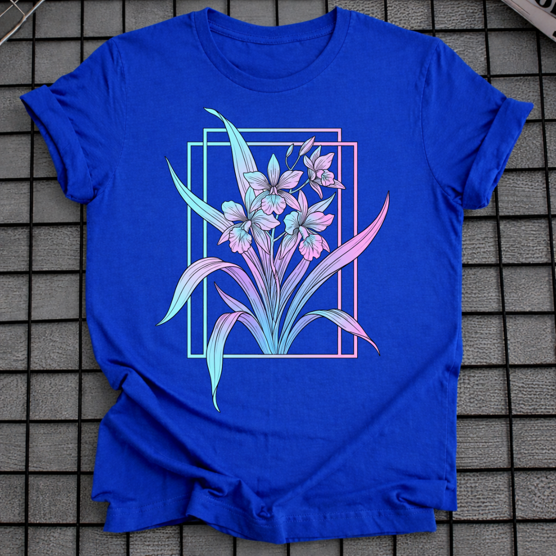 FLORALES PASTEL-IRIS-T-SHIRT