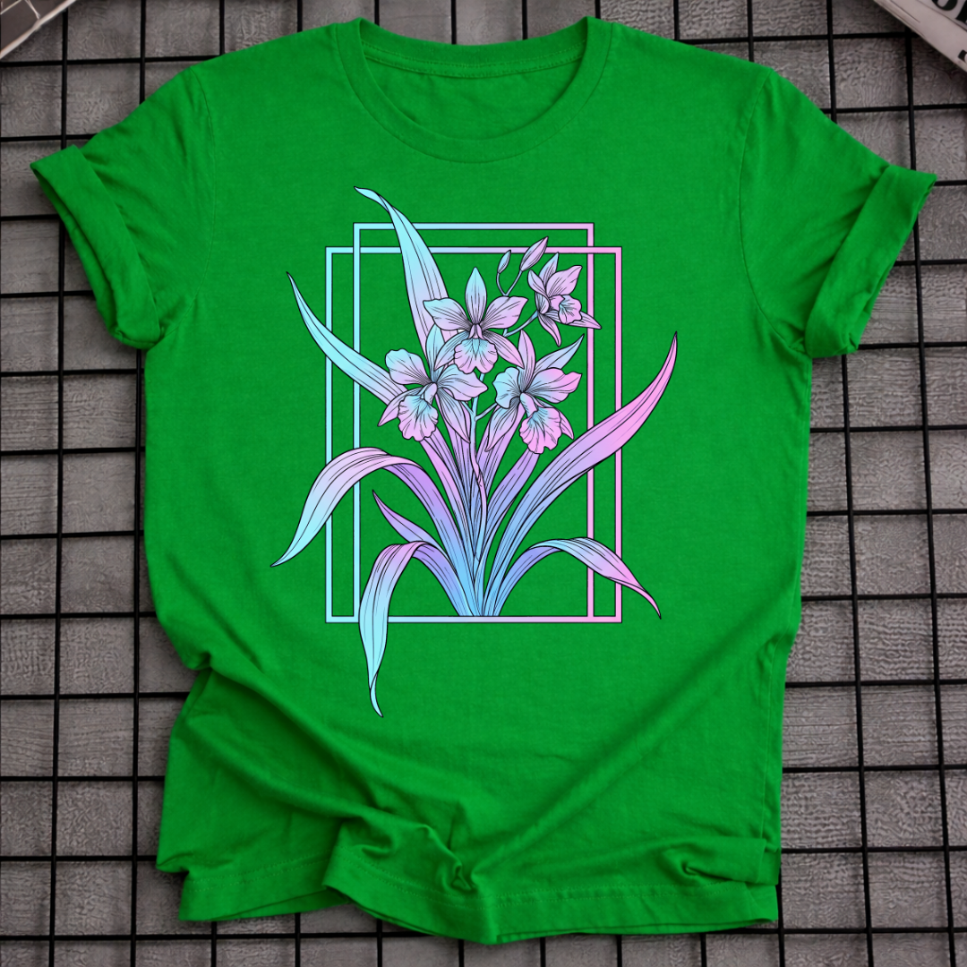 FLORALES PASTEL-IRIS-T-SHIRT