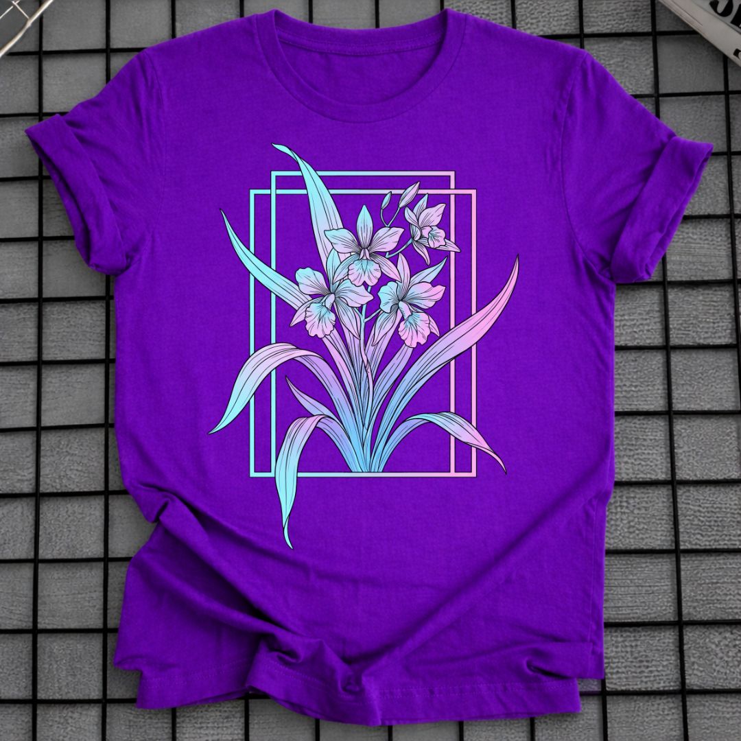 FLORALES PASTEL-IRIS-T-SHIRT