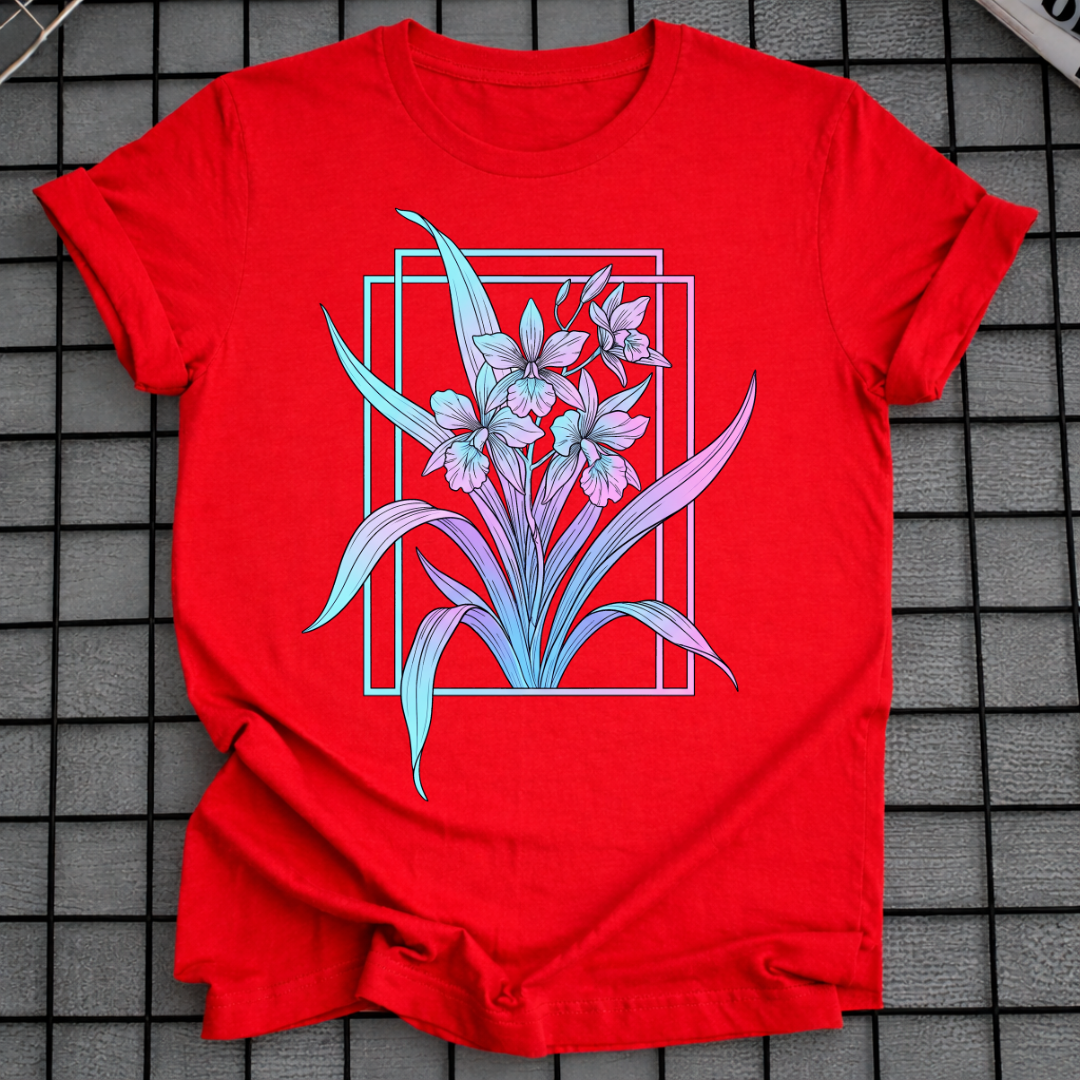 FLORALES PASTEL-IRIS-T-SHIRT
