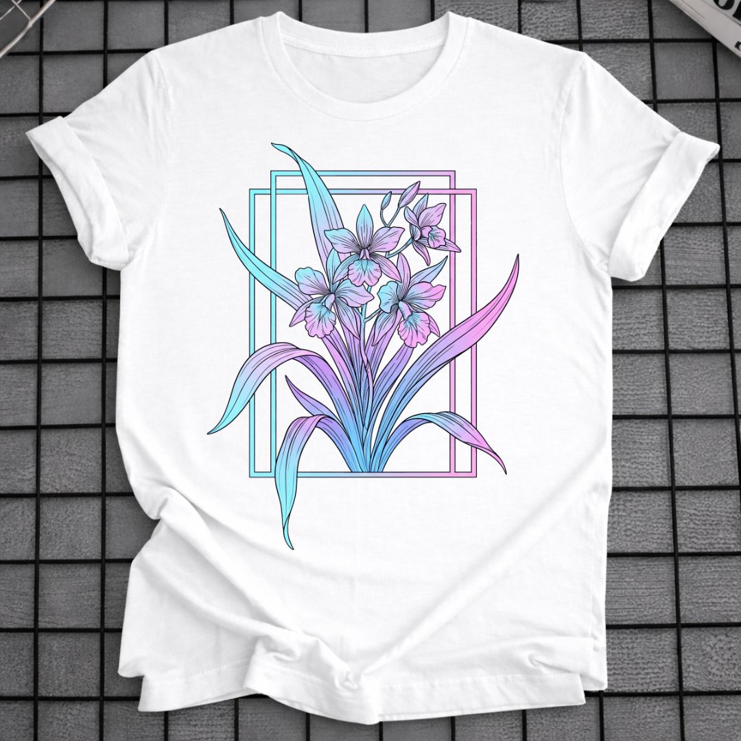 FLORALES PASTEL-IRIS-T-SHIRT