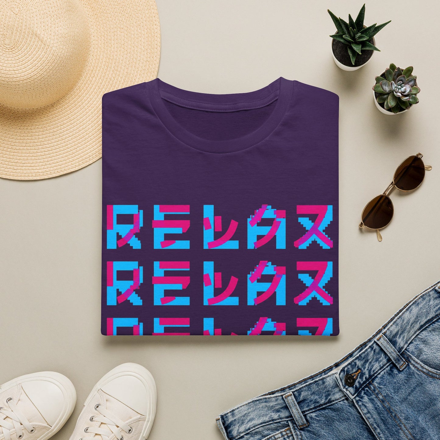Relax Japanese Graphic T-Shirt — Retro Vaporwave Kanji Tee