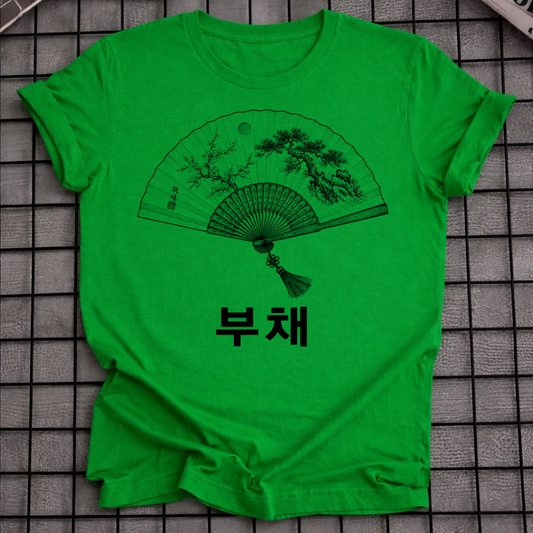 TRADITIONAL KOREAN FOLDING FAN T-SHIRT