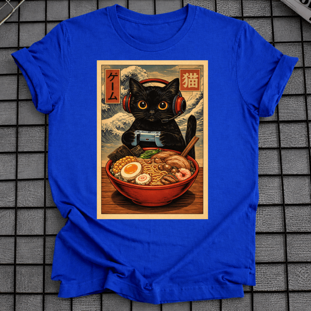 KATZEN-RAMEN-GAMING-T-SHIRT