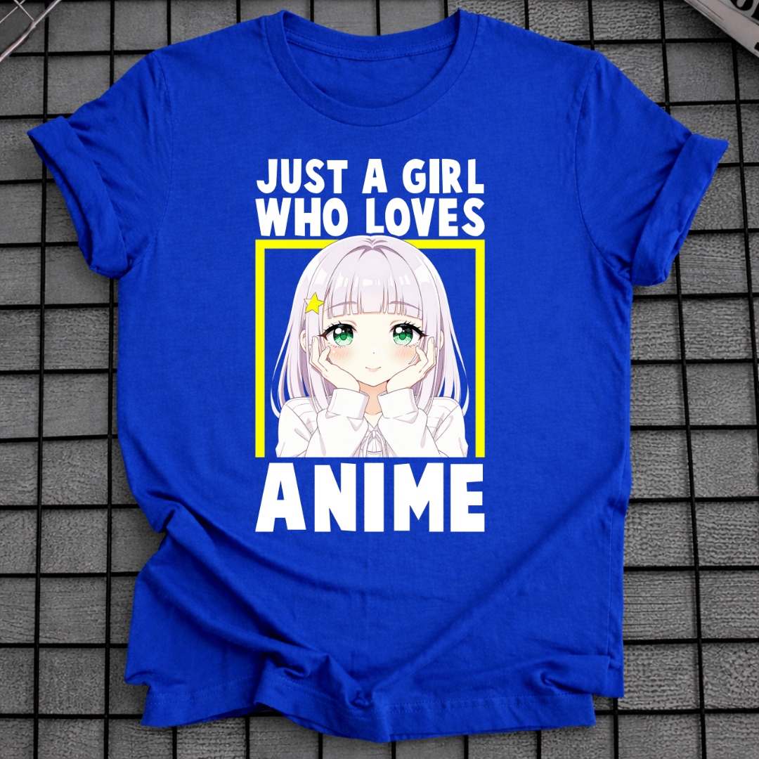 NUR EIN MÄDCHEN, DAS ANIME LIEBT T-SHIRT