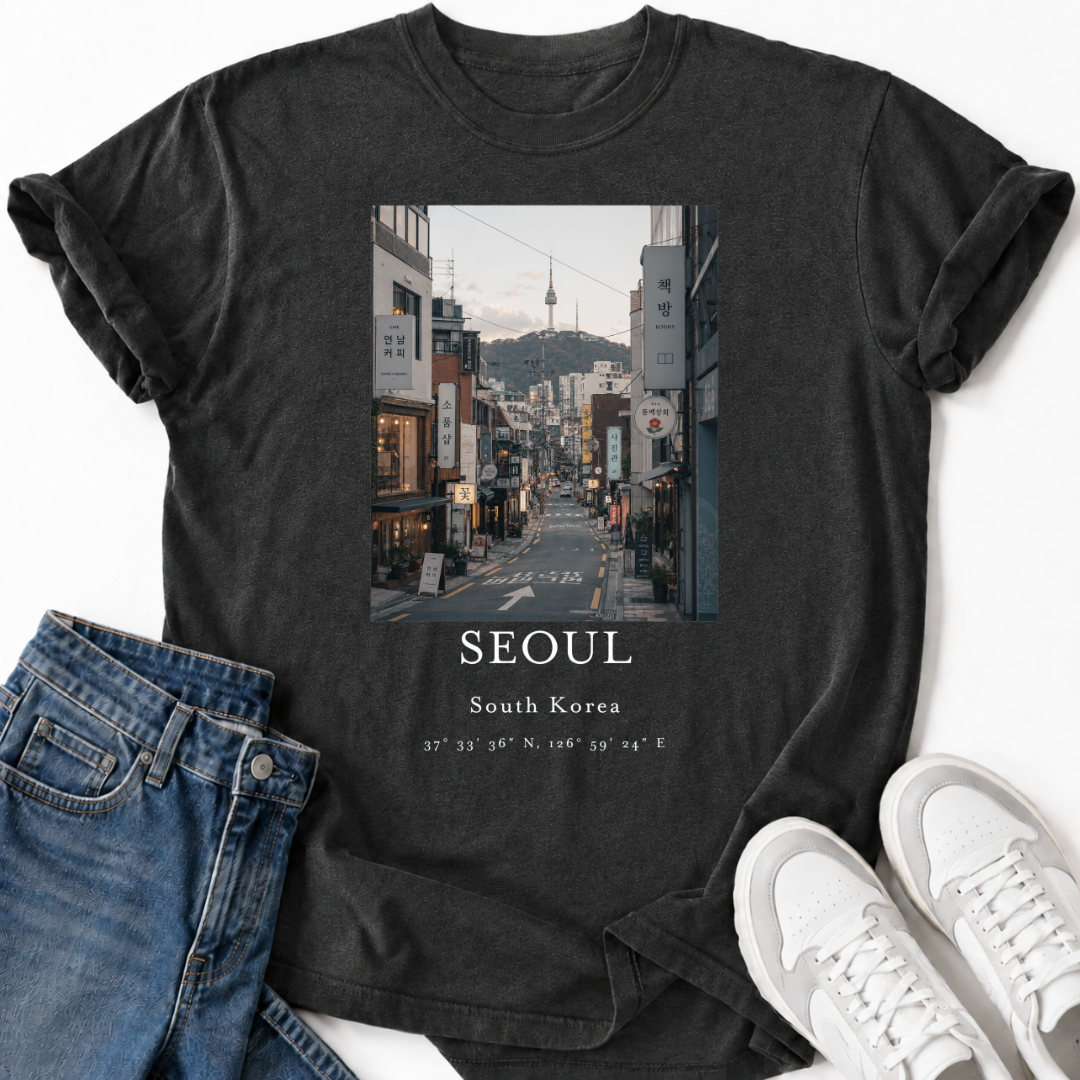 SEOUL SÜDKOREA STRASSEN-T-SHIRT