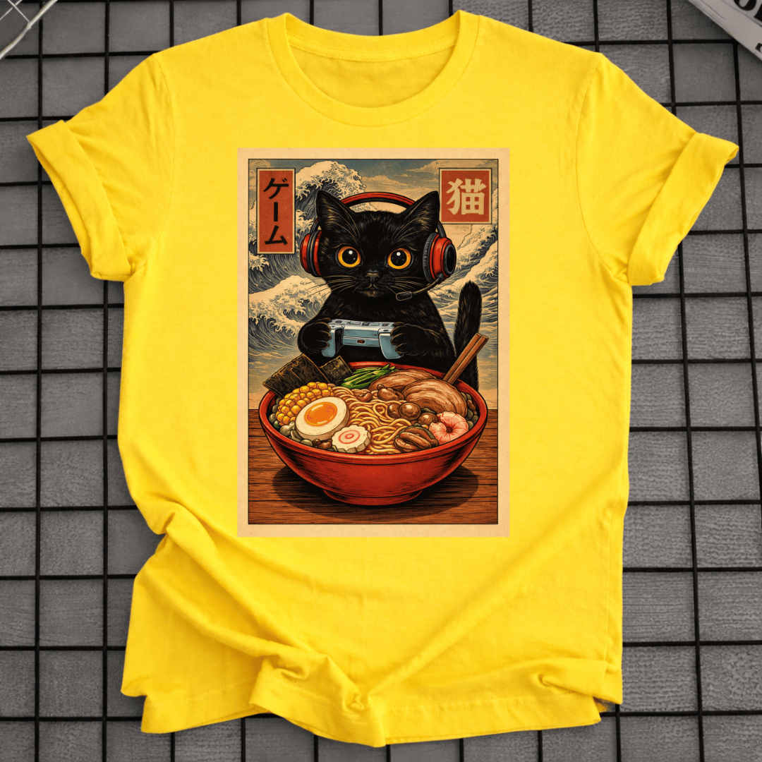 KATZEN-RAMEN-GAMING-T-SHIRT