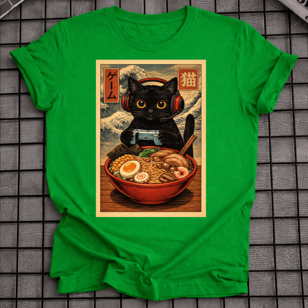 KATZEN-RAMEN-GAMING-T-SHIRT