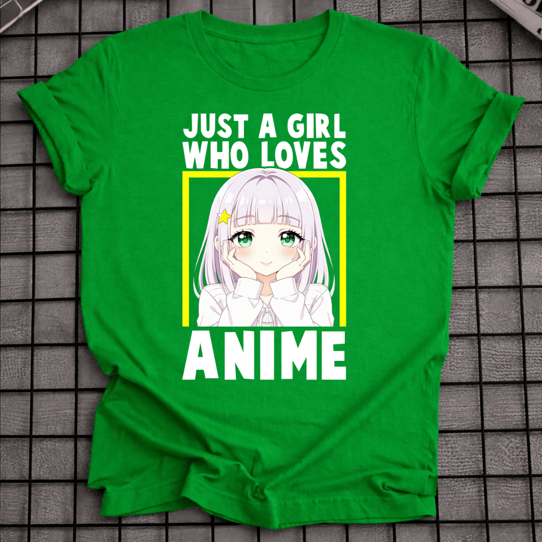 NUR EIN MÄDCHEN, DAS ANIME LIEBT T-SHIRT