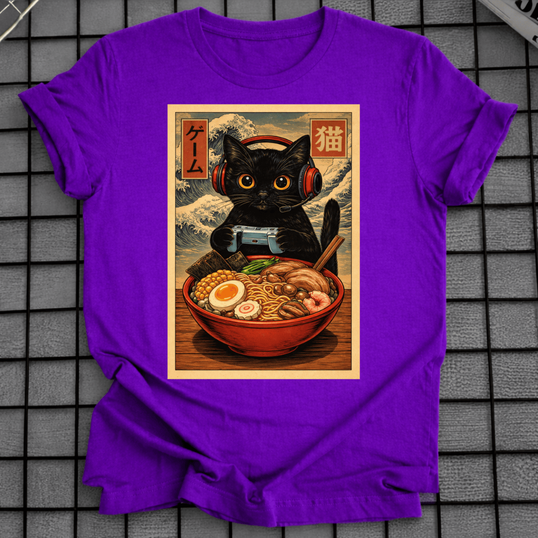 KATZEN-RAMEN-GAMING-T-SHIRT