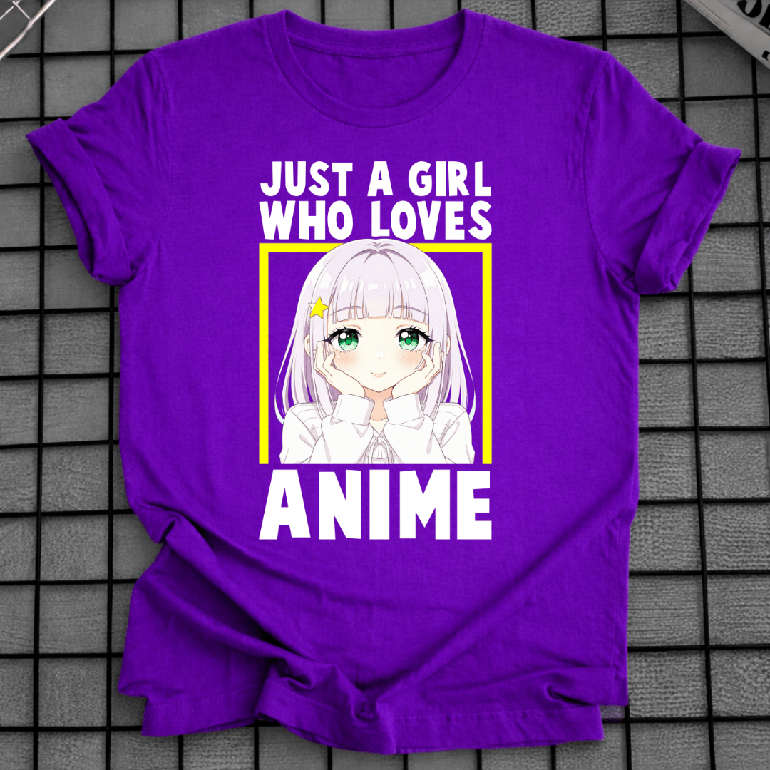 NUR EIN MÄDCHEN, DAS ANIME LIEBT T-SHIRT