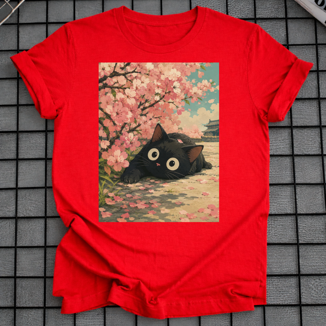 SCHWARZE KATZE SAKURA T-SHIRT