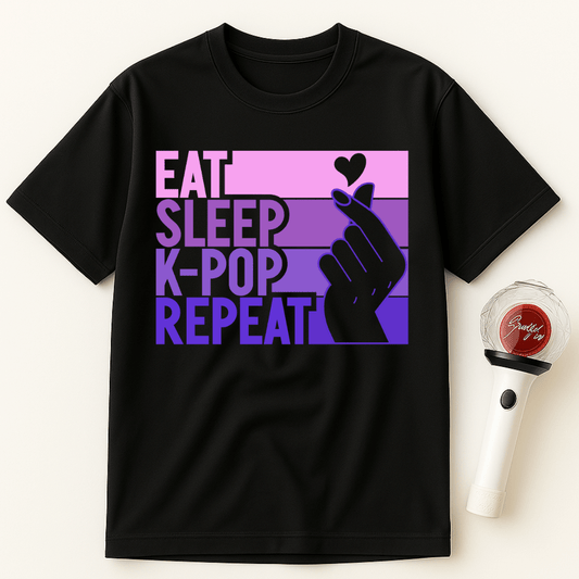 EAT SLEEP K-POP REPEAT UNISEX T-SHIRT