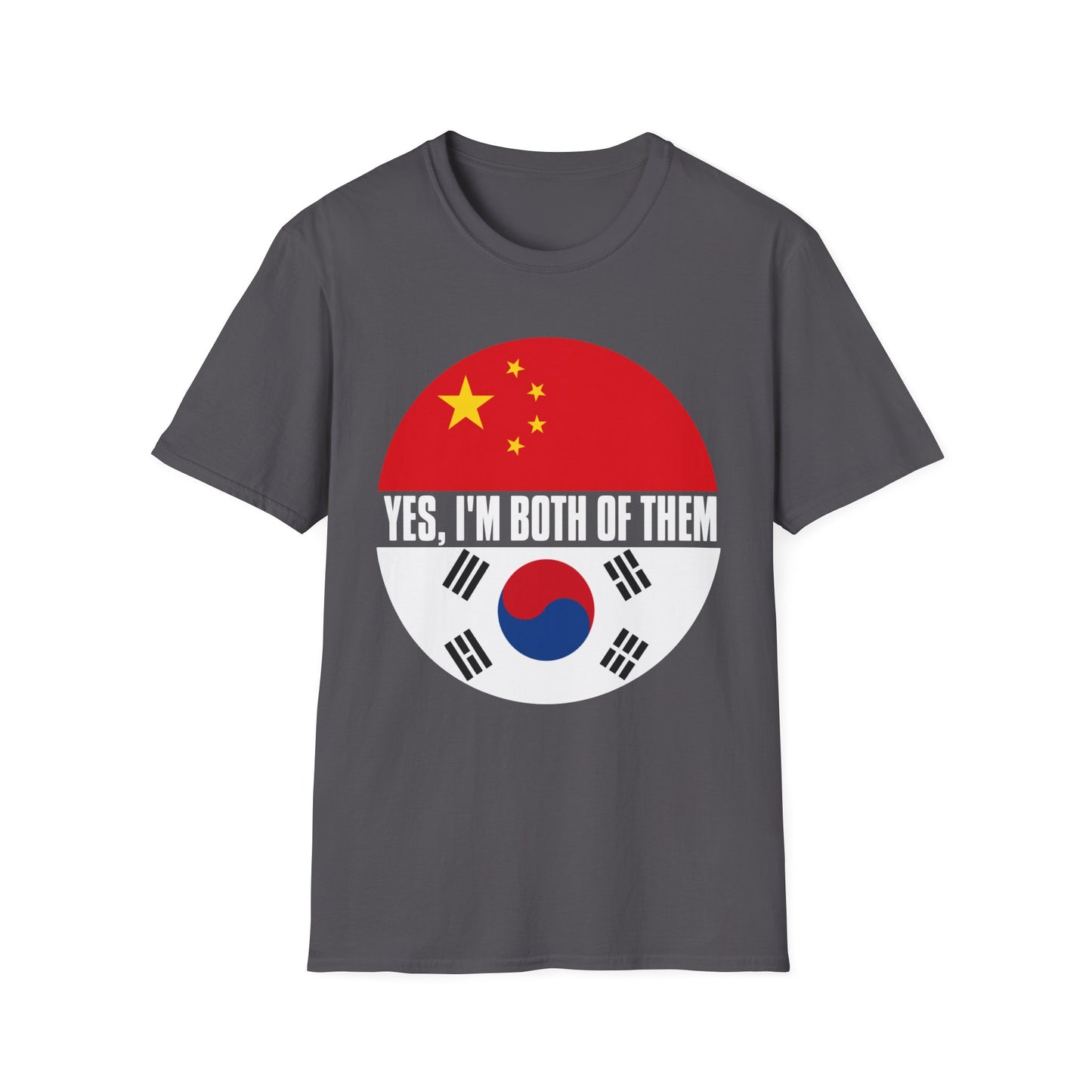 Flag Heritage T-Shirt — “Yes, I’m Both of Them” China & South Korea Pride Tee
