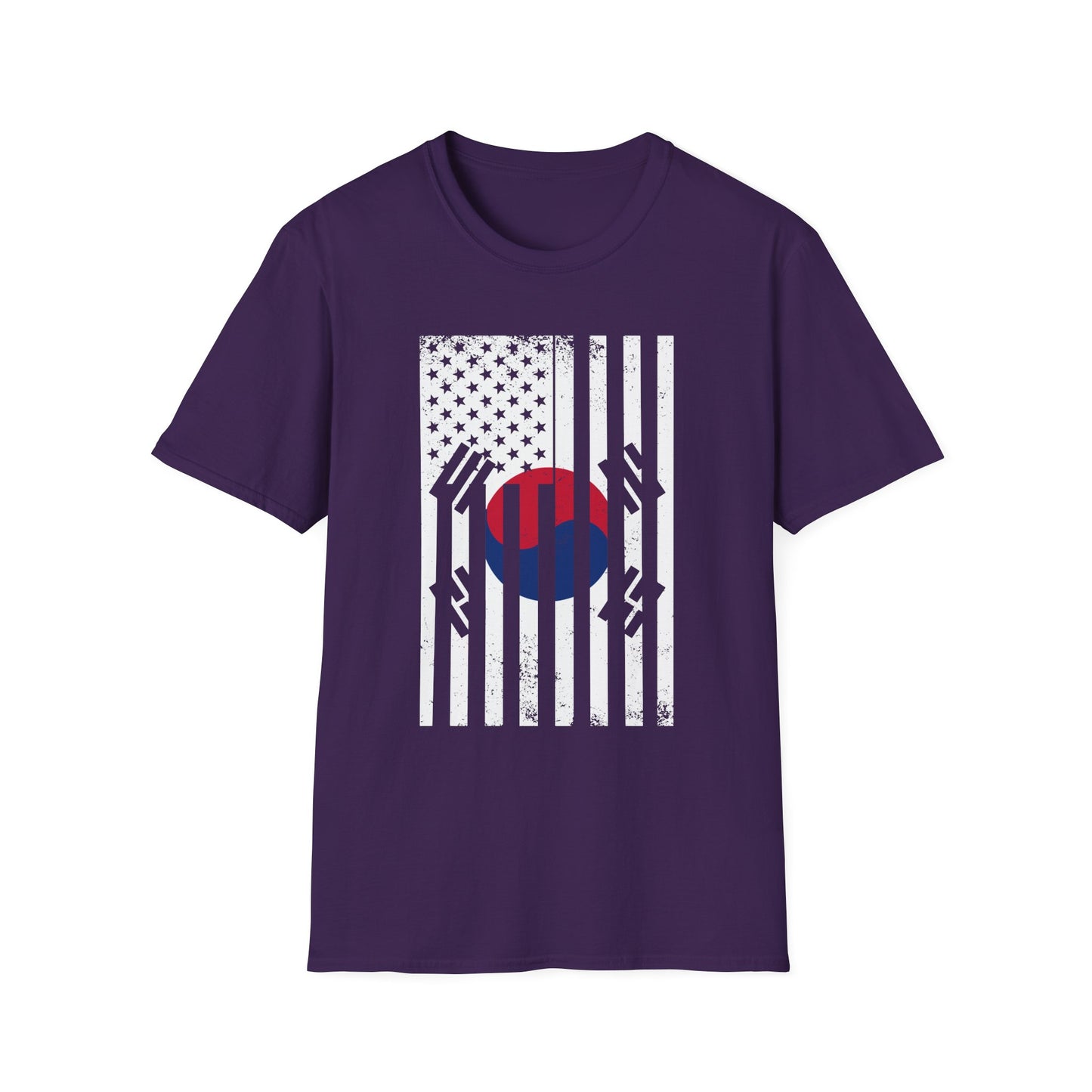 Korean Flag USA Mashup T-Shirt — Taegeuk Stripes Graphic Tee