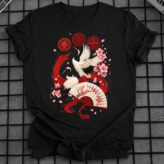 ARIRANG FLORAL CRANE T-SHIRT