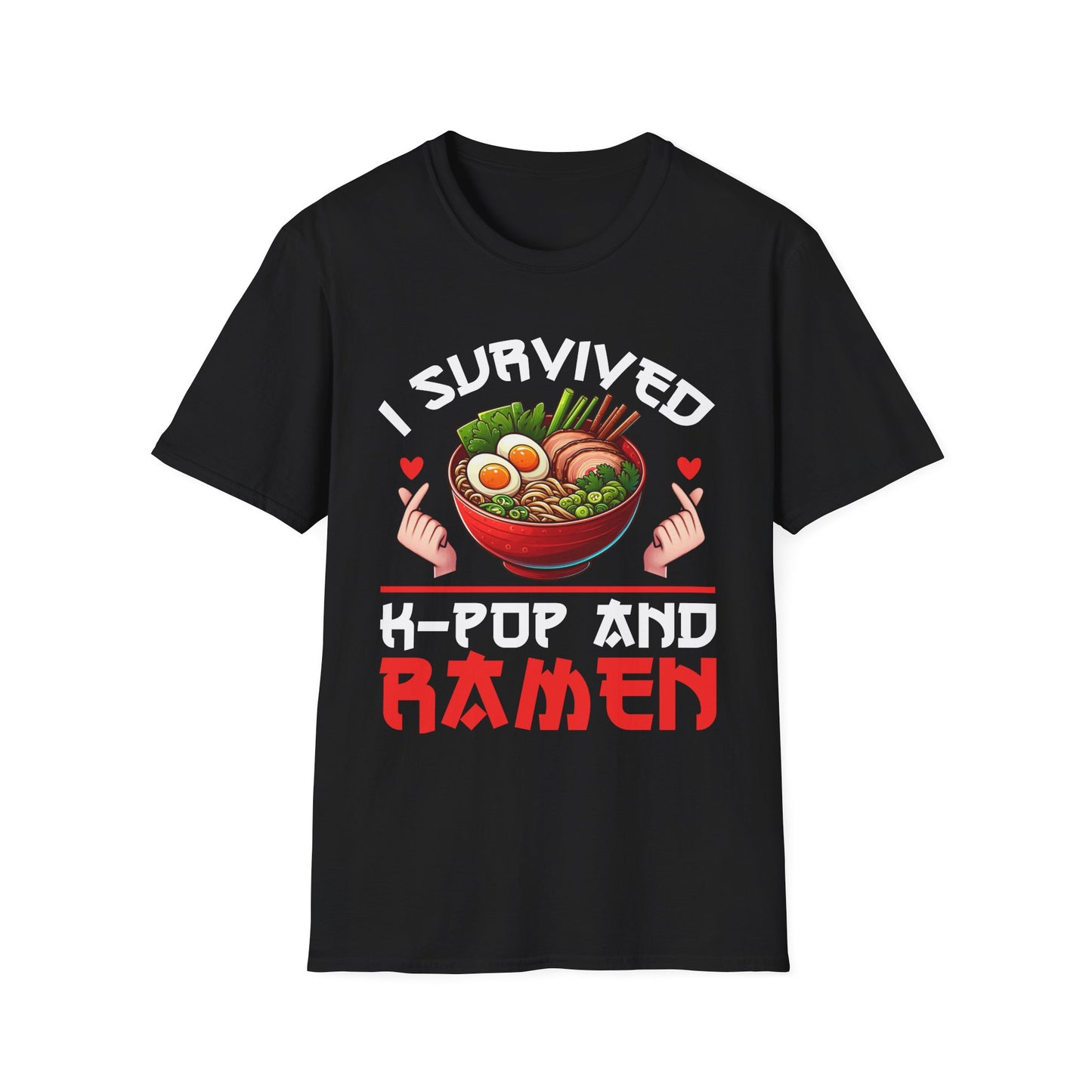 I Survived K-Pop and Ramen Unisex Softstyle T-Shirt