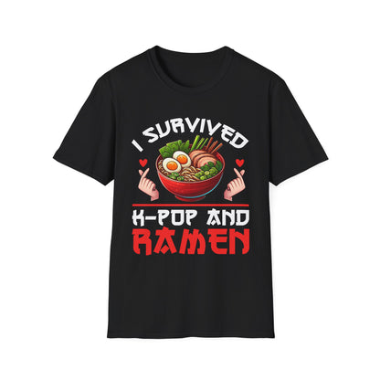 I Survived K-Pop and Ramen Unisex Softstyle T-Shirt